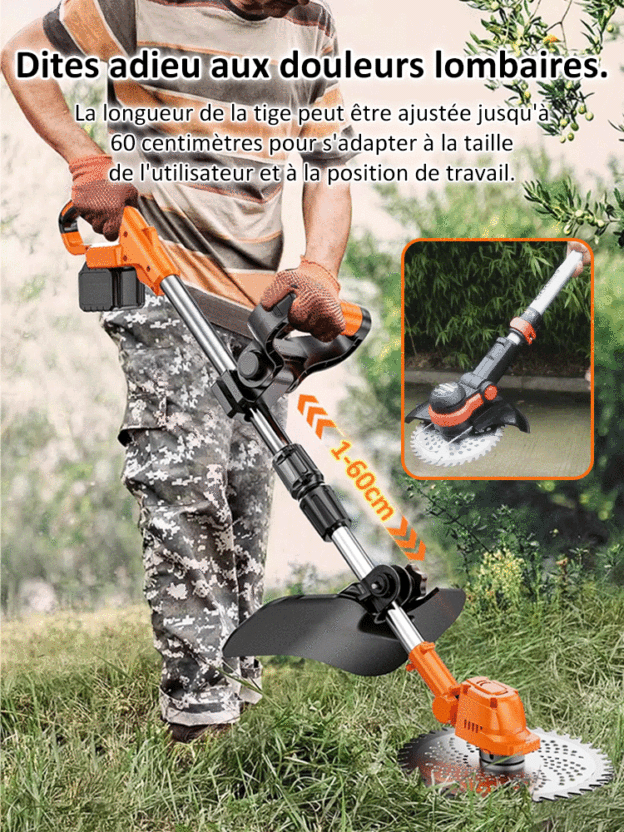 【Facilement un millier d'acres par jour】Tondeuse portative au lithium