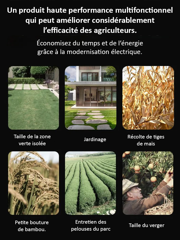 【Facilement un millier d'acres par jour】Tondeuse portative au lithium