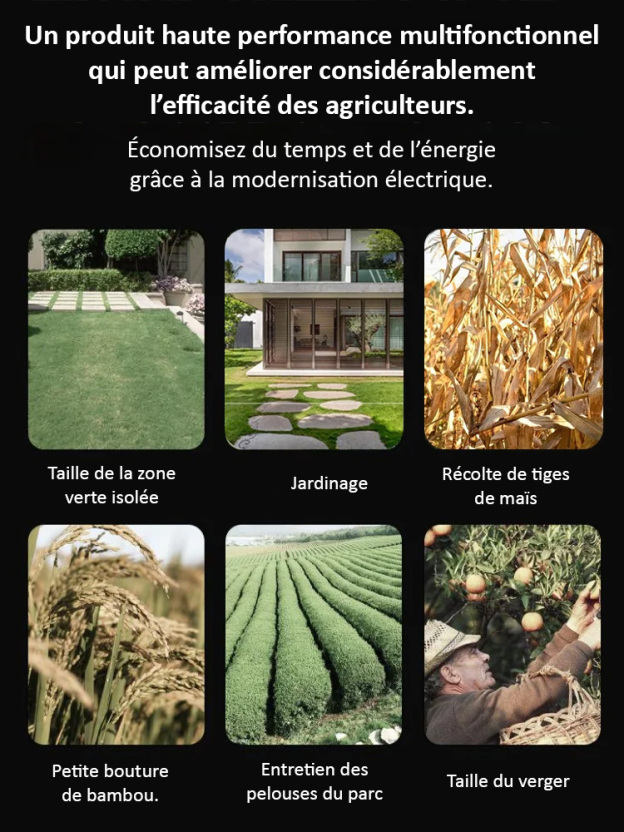 【Facilement un millier d'acres par jour】Tondeuse portative au lithium