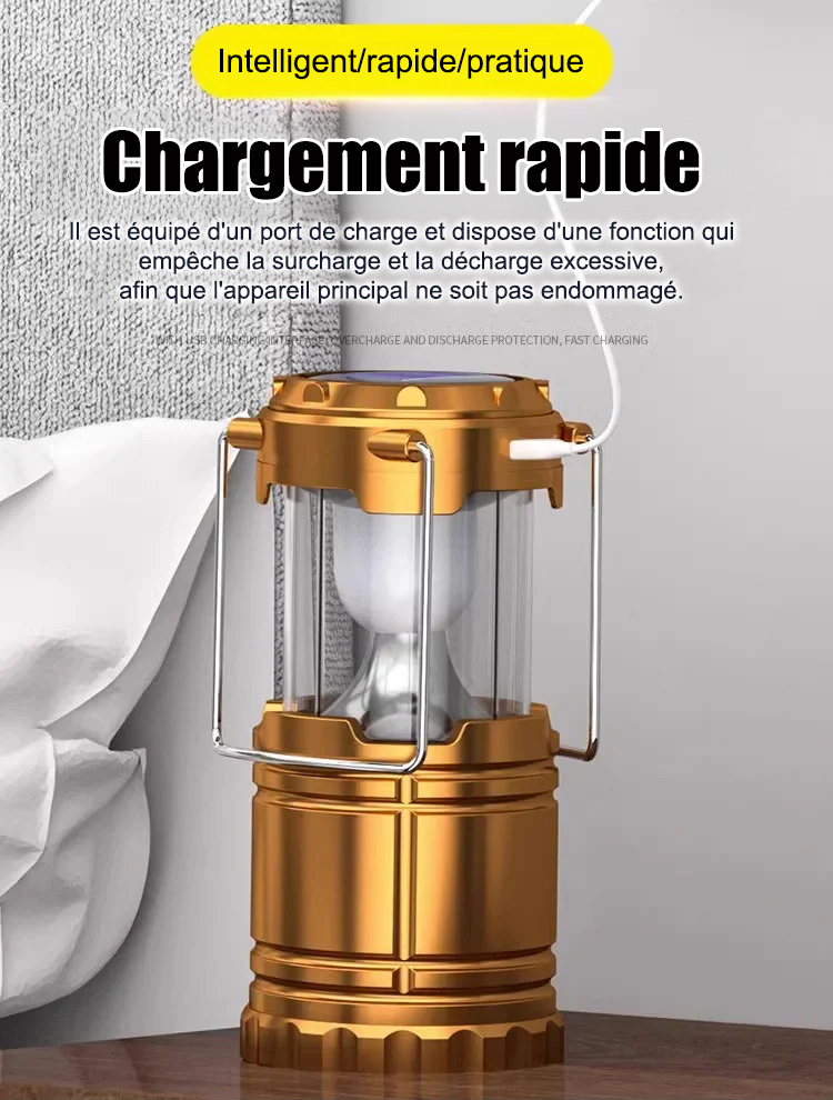 Lampe solaire multifonction étanche