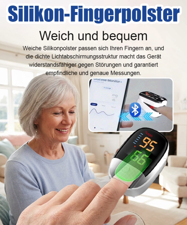 【Körperüberwachungsgerät】Fingerclip-Heim-Blutsauerstoffmessgerät