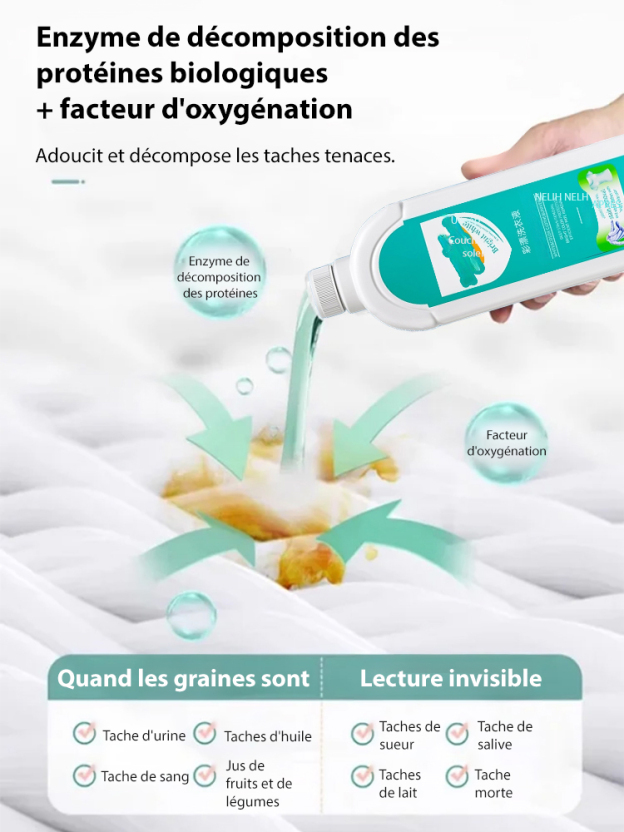 🔥🔥🔥Offre limitée : Moitié prix, livraison offerte. La bouteille dès 7€ ! Lessive écologique : détache et ravive l'éclat. Élimine 99,99% des bactéries 