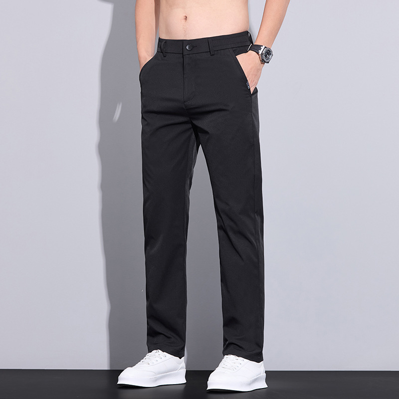 Pantalon d'été décontracté pour hommes avec soie glacée