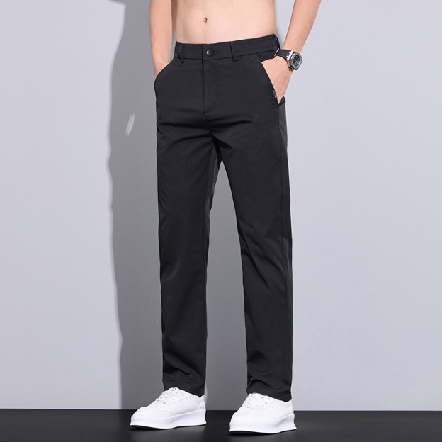 Pantalon d'été décontracté pour hommes avec soie glacée