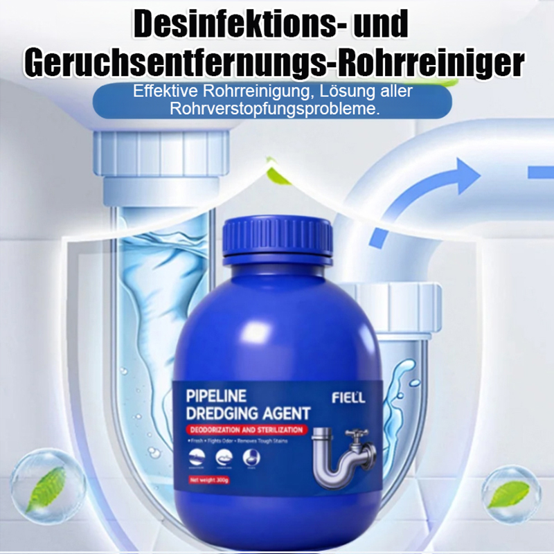 Bakterienvernichtender und geruchsentfernender Abflussreiniger