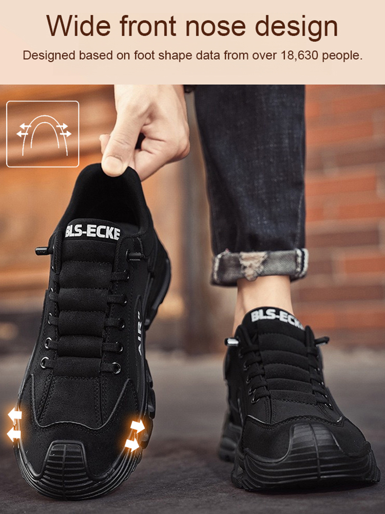 Men's Thick Sole Casual Work Shoes