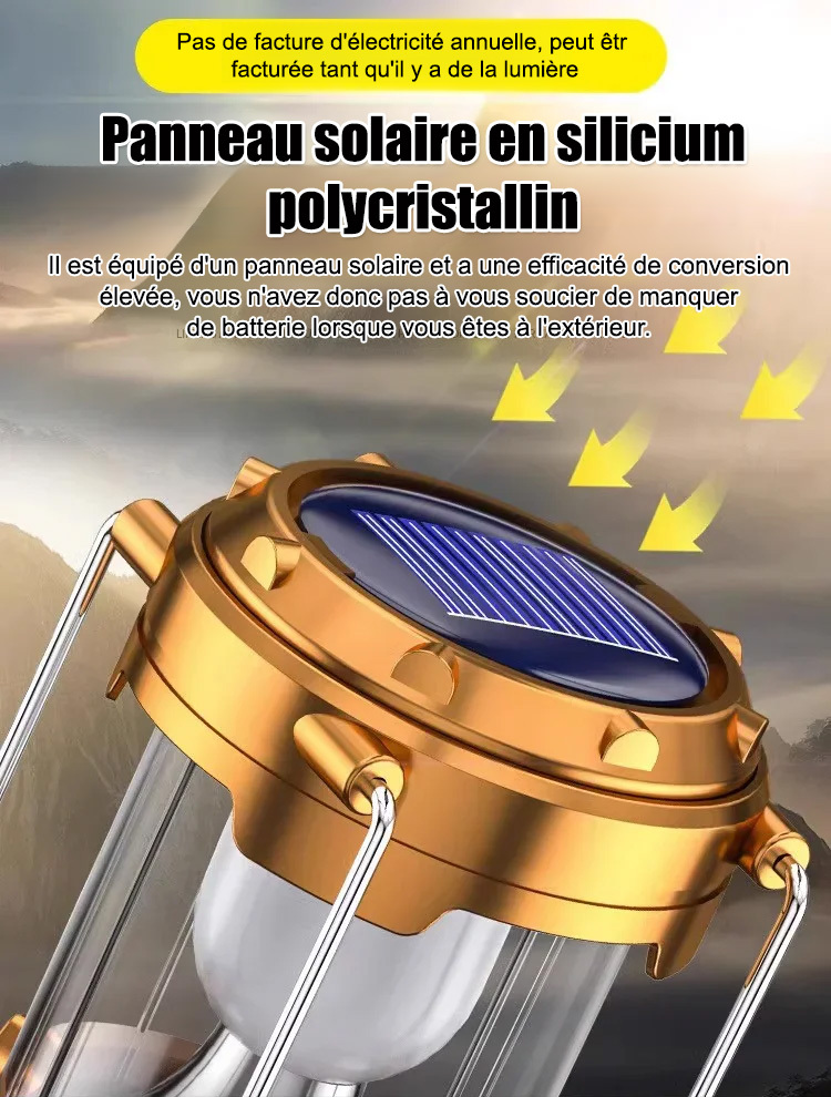 Lampe solaire multifonction étanche