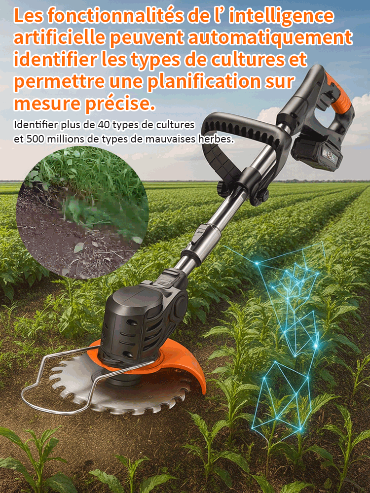 【Facilement un millier d'acres par jour】Tondeuse portative au lithium