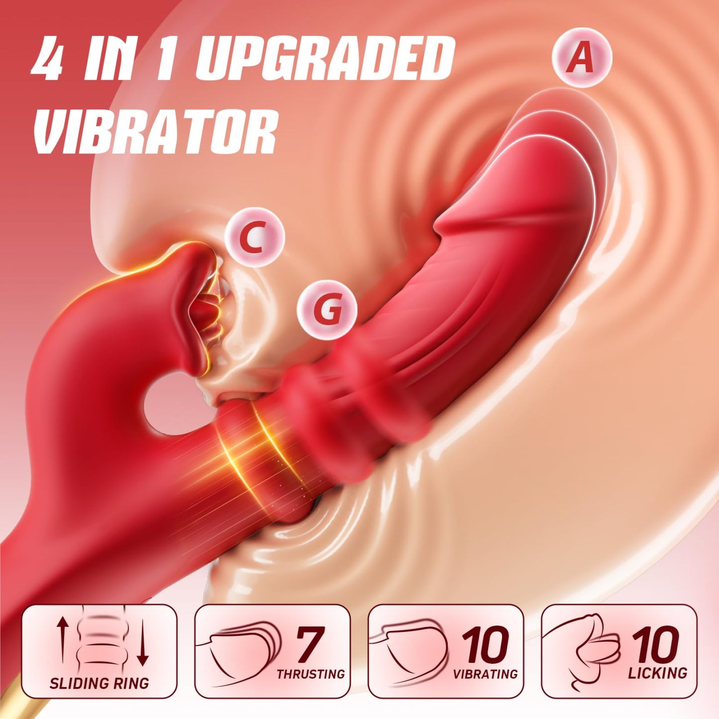 😍Thrust Vibrator Dildo Sex Toy - Female G-spot Vibrator