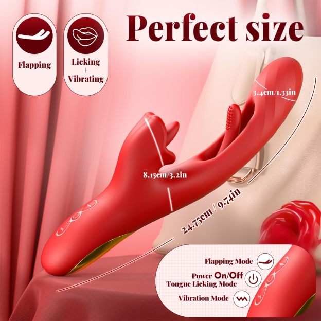 😍Female Sex Toy Vibrator - Realistic Tongue Dildo Sex Toy✨