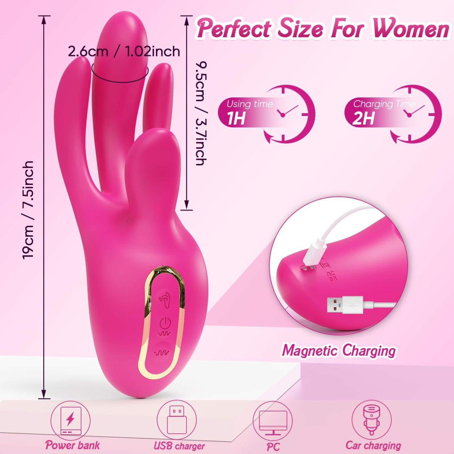 😍3 in 1 Stimulation G Spot and Clitoral  -  Female Adult Toy✨