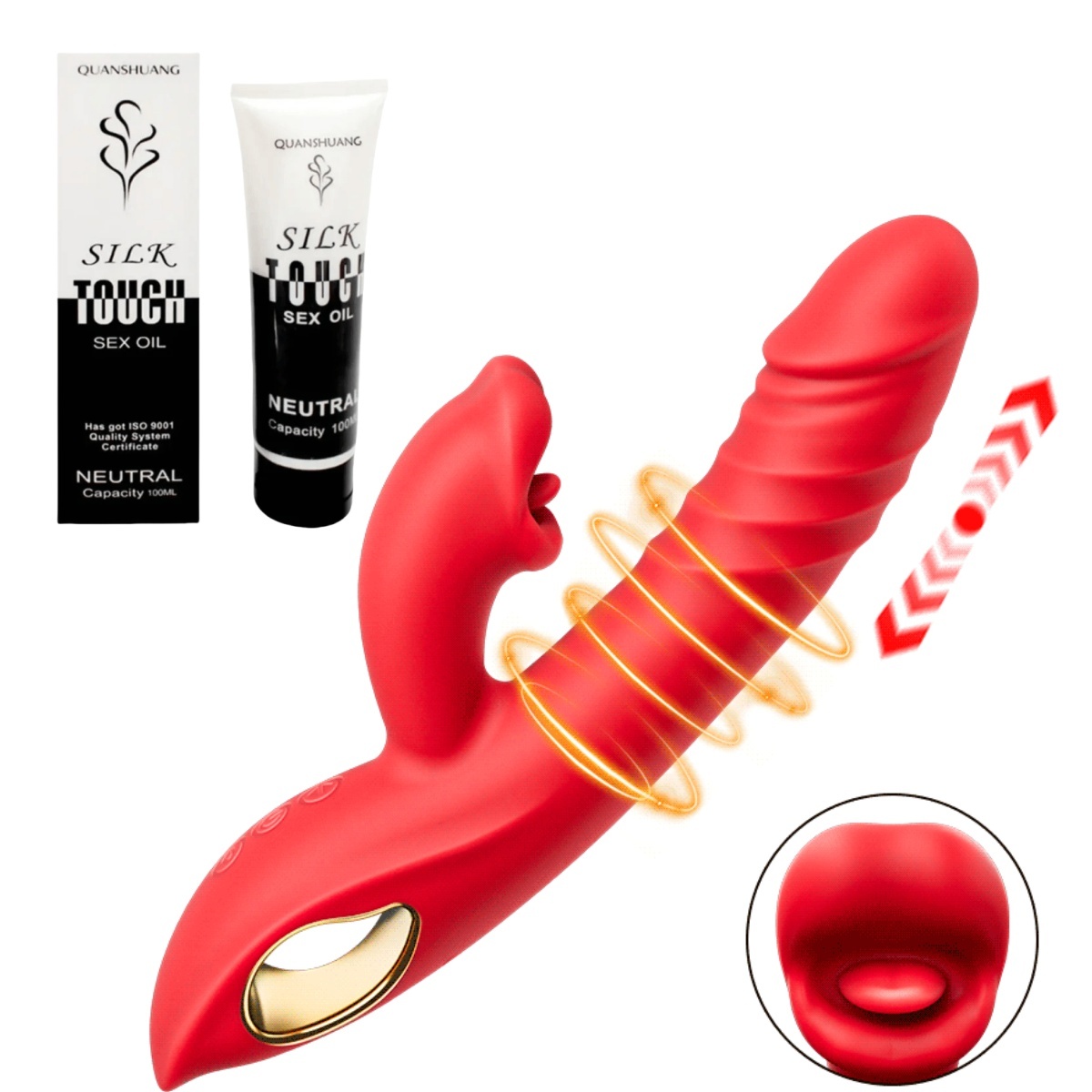 🎁10 Vibrationsmodi, 5 Stoß-, Leck- und Beißmodi, 💥Nippel-Anal-Sexspielzeug für Paare