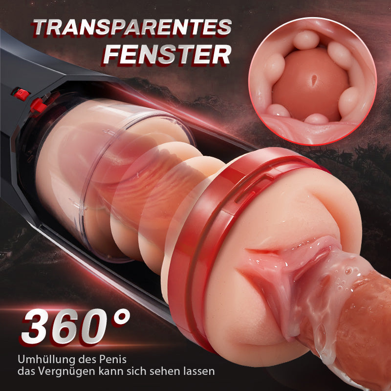 💥2025 Verkaufsschlager: Saugnapf-Vibrations-Masturbator mit Geräuscherzeugung – Vier-in-Eins-Funktion