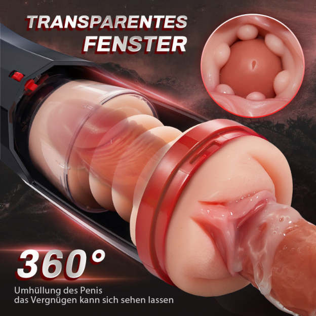 💥2025 Verkaufsschlager: Saugnapf-Vibrations-Masturbator mit Geräuscherzeugung – Vier-in-Eins-Funktion