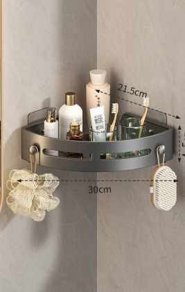 ✨Corner Shelves Shower Storage Rack, Drill Free Wall MountShower Organizer, 40lbs Load Capacity BathroomAccesso