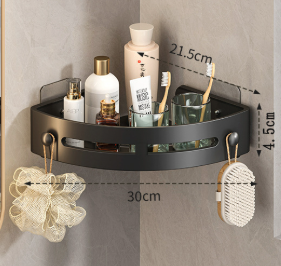 ✨Corner Shelves Shower Storage Rack, Drill Free Wall MountShower Organizer, 40lbs Load Capacity BathroomAccesso