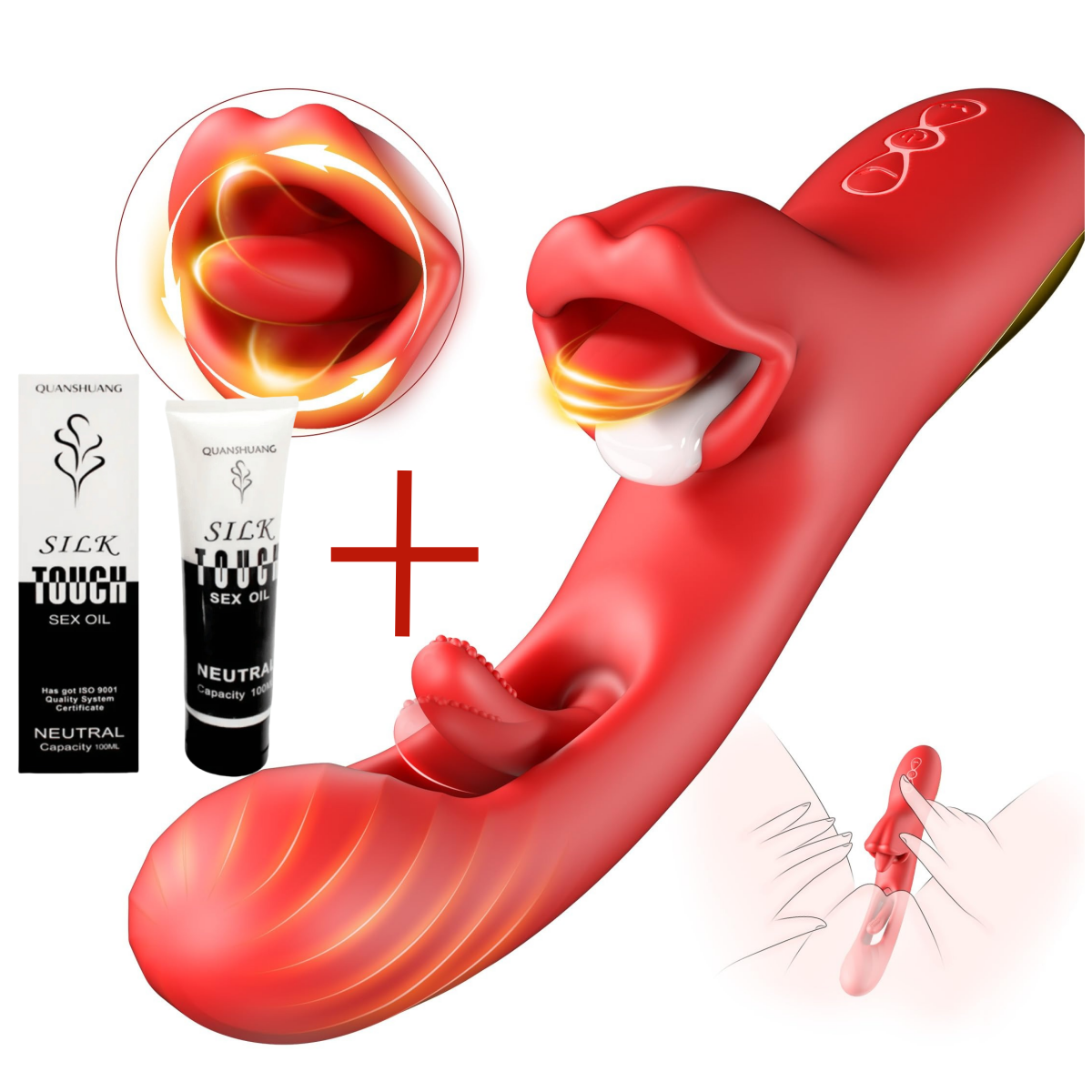 😍Vibrator für Frauen – Realistischer Zungendildo ✨