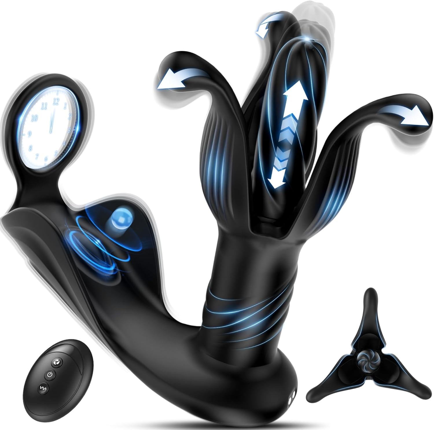🎁Soulour Prostata-Vibrator für Männer, Vier-in-Eins-Funktion, 🔥beinhaltet einen ringförmigen Analdildo und eine Hodenstimulationsfunktion.