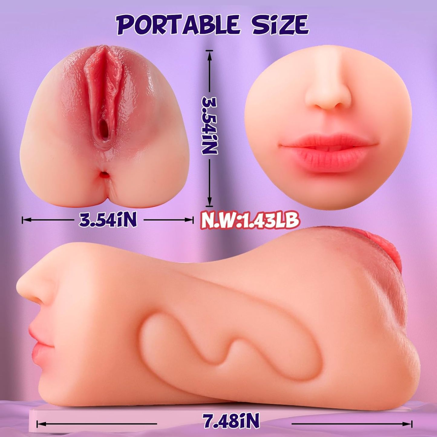 👑The latest hot-selling low-priced model-💥3D Texture Clitoris Oral Sex Pocket Pussy