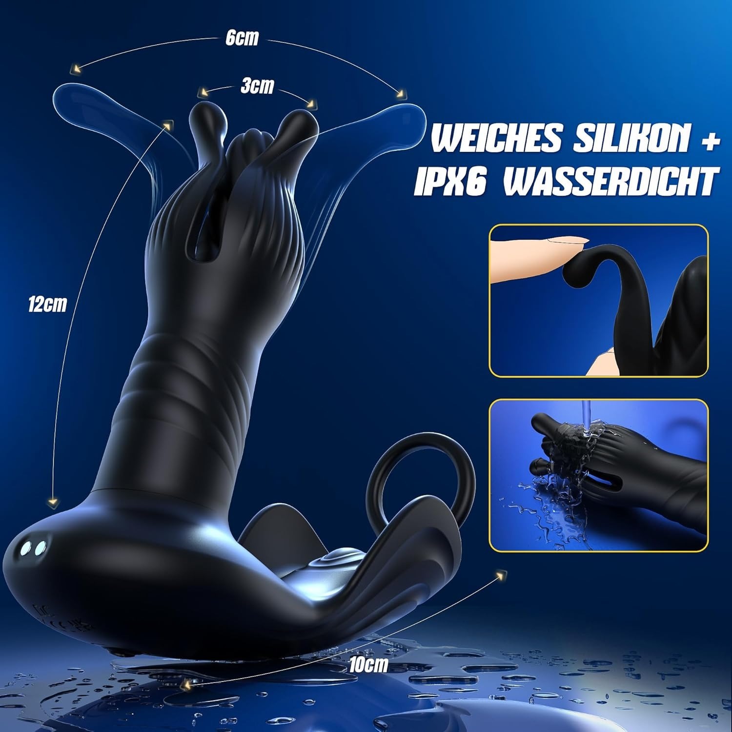 🎁Soulour Prostata-Vibrator für Männer, Vier-in-Eins-Funktion, 🔥beinhaltet einen ringförmigen Analdildo und eine Hodenstimulationsfunktion.