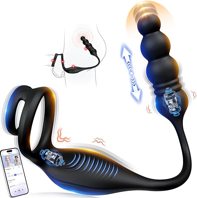 👑2024 Supreme New Products Hot Sale-Prostate Massager Vibrating Cock Ring