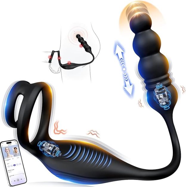 👑2024 Supreme New Products Hot Sale-Prostate Massager Vibrating Cock Ring