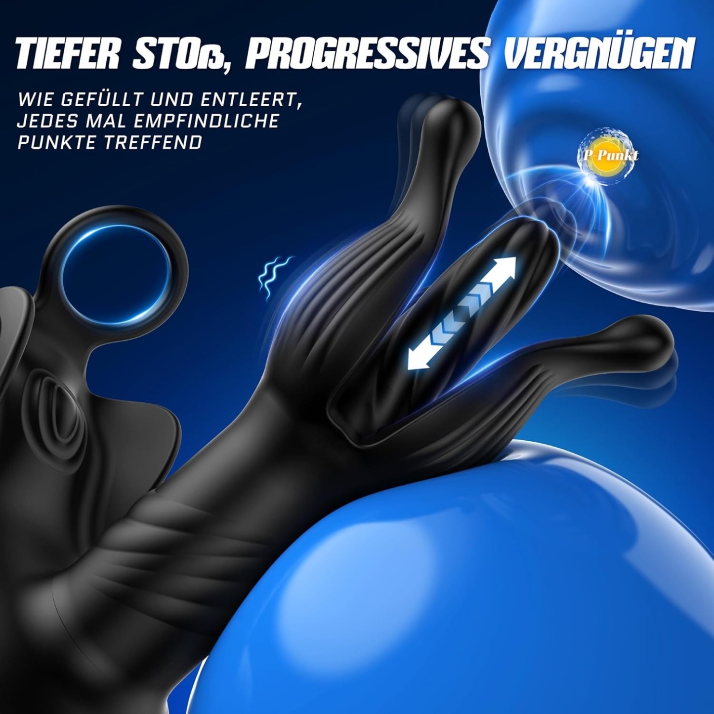 🎁Soulour Prostata-Vibrator für Männer, Vier-in-Eins-Funktion, 🔥beinhaltet einen ringförmigen Analdildo und eine Hodenstimulationsfunktion.