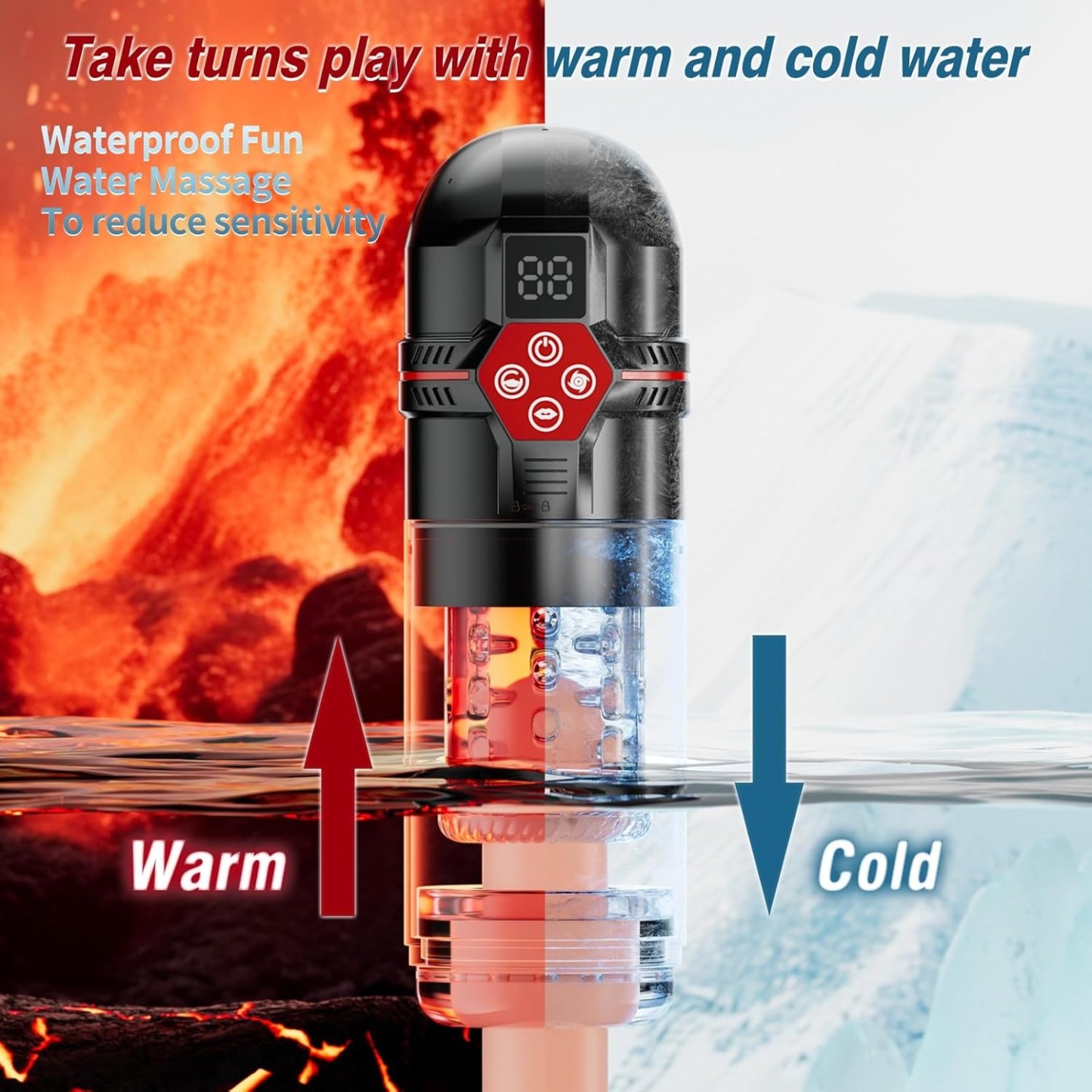 🚀Männlicher Masturbator mit Penispumpe – 🔥Rotations-, Vibrations-, Saug- und Leckfunktionen