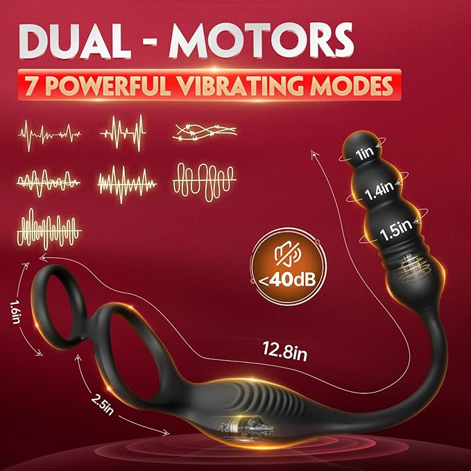 👑2024 Supreme New Products Hot Sale-Prostate Massager Vibrating Cock Ring