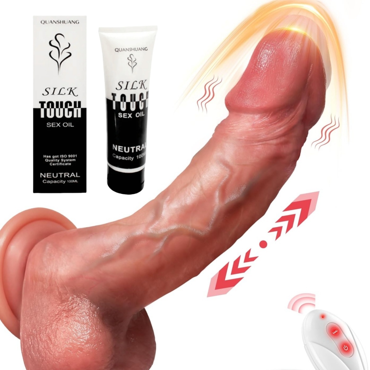 💥Dildo mit Stoßfunktion💥 10 Stoßmodi und 10 Vibrationsmodi, geeignet für Frauen und Paare💕
