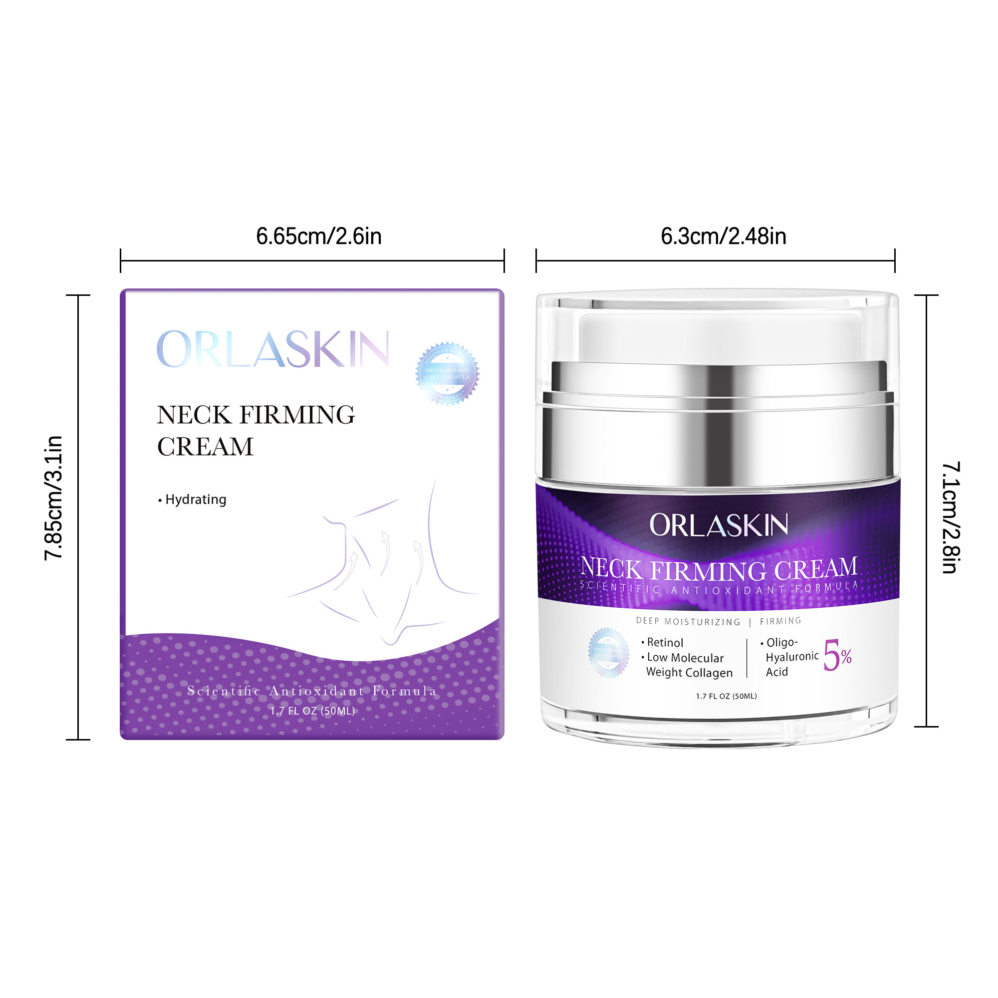 Neck Cream with Niacinamide and Collagen: Firming and Nourishing for the Neck. Suitable for Adults, Women, and Men. 50g. All Skin Types. Daily Skincare.