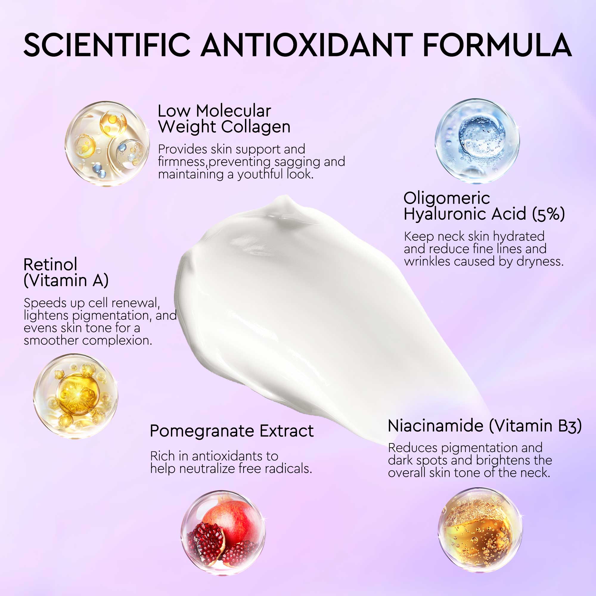 Neck Cream with Niacinamide and Collagen: Firming and Nourishing for the Neck. Suitable for Adults, Women, and Men. 50g. All Skin Types. Daily Skincare.