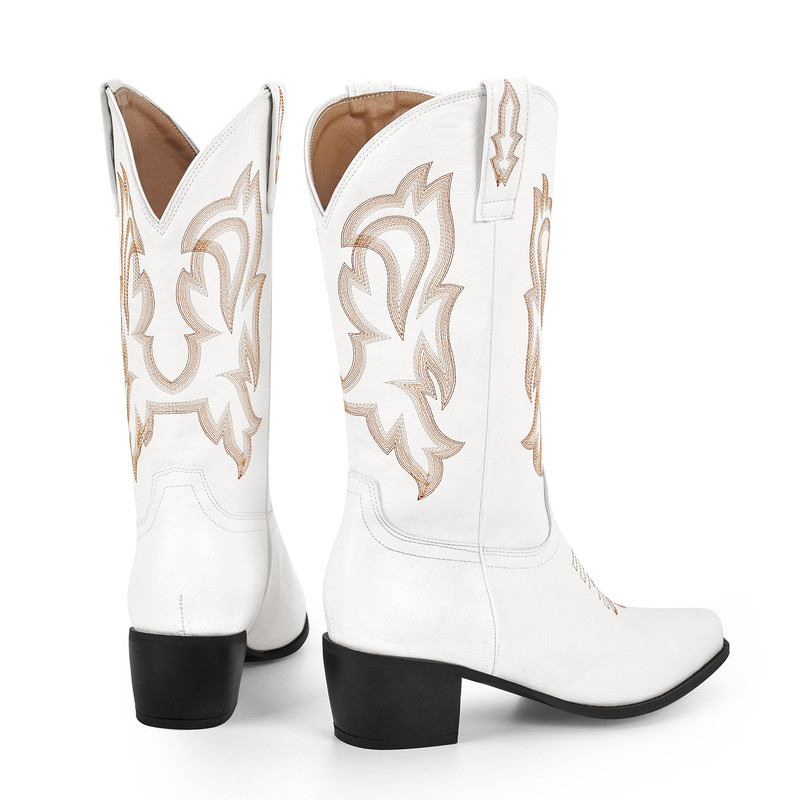 Cowboy Boots Embroidered Western Boots