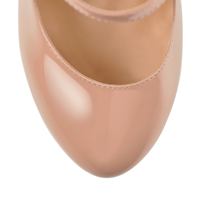 Multischnalle Plateau Reißverschluss Pumps Blockabsatz