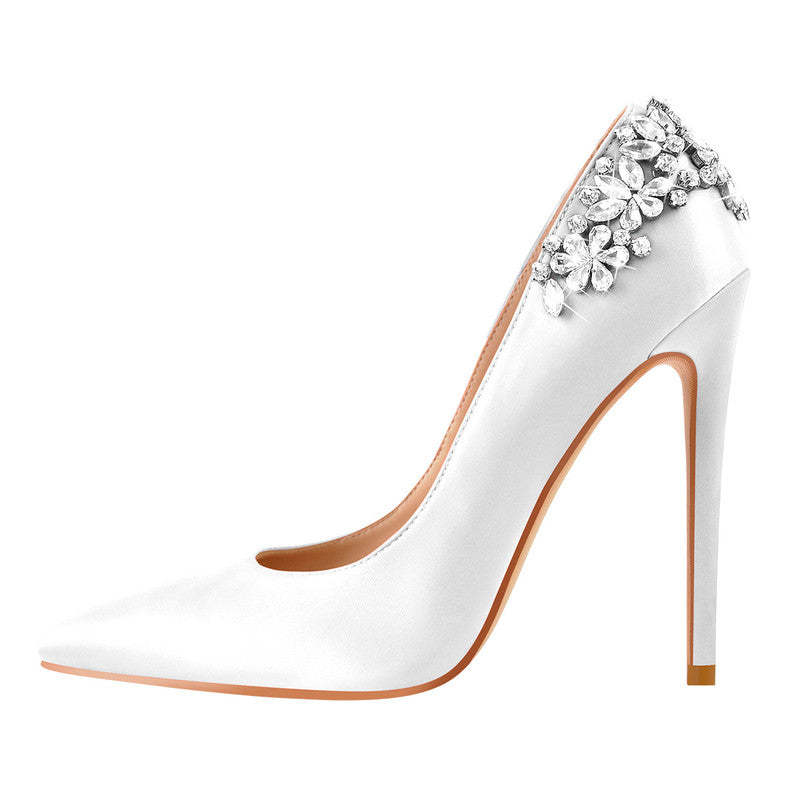Spitz zulaufende Strass Stiletto Pumps
