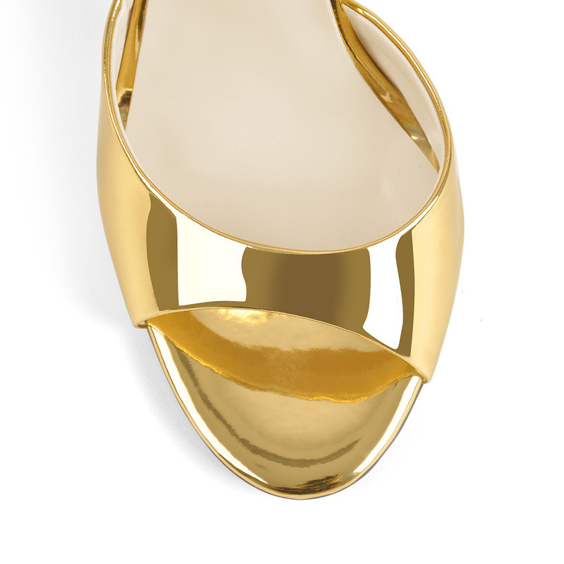 runde und offene Zehenpartie elegante Stiletto Sandale