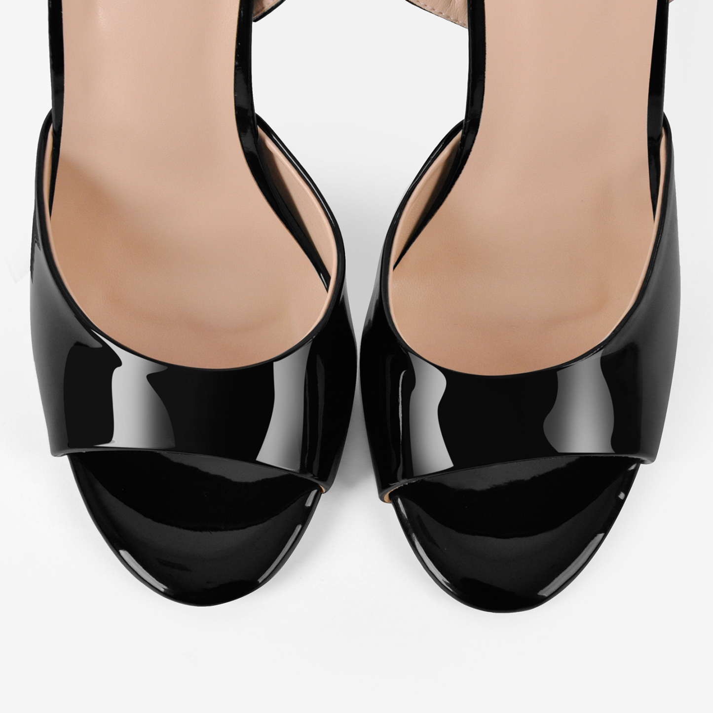 Elegante Stiletto Sandale mit runder und offener Zehenpartie