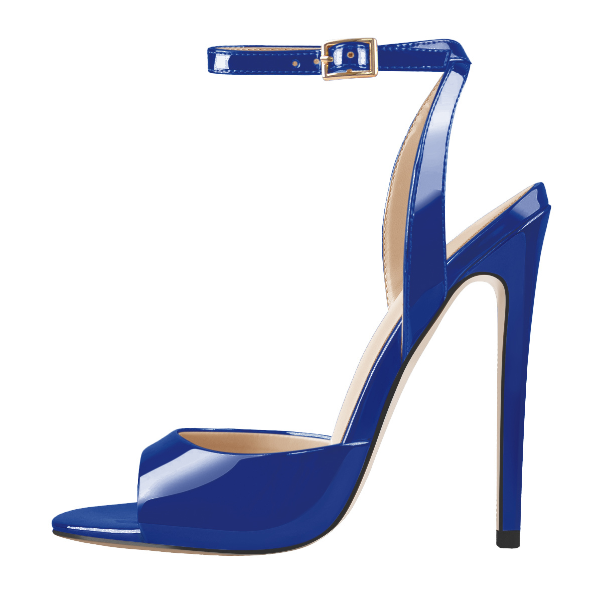 Elegante Stiletto Sandale mit runder und offener Zehenpartie