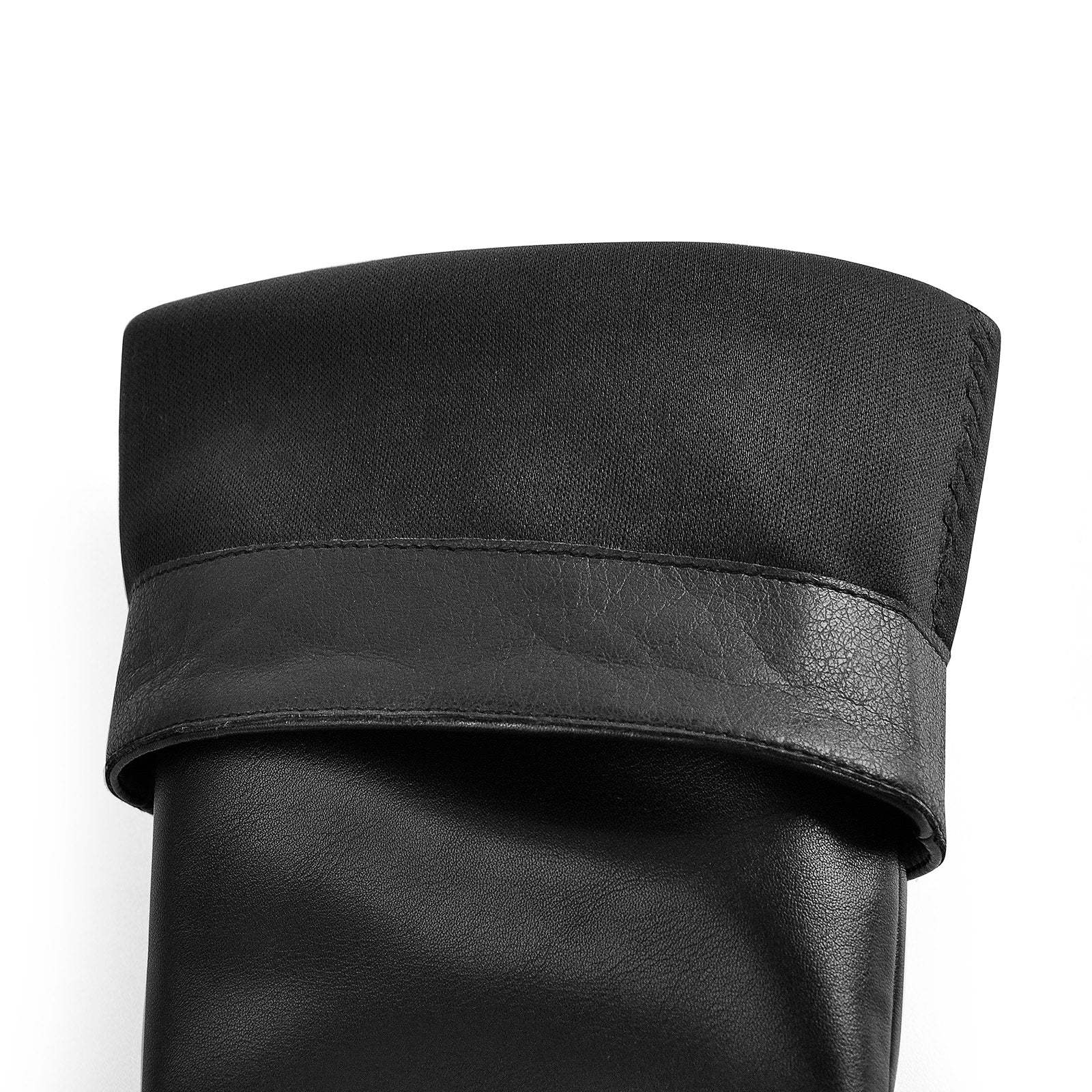 Plateau Langschaft Stiefel mit Blockabsatz Weitschaft