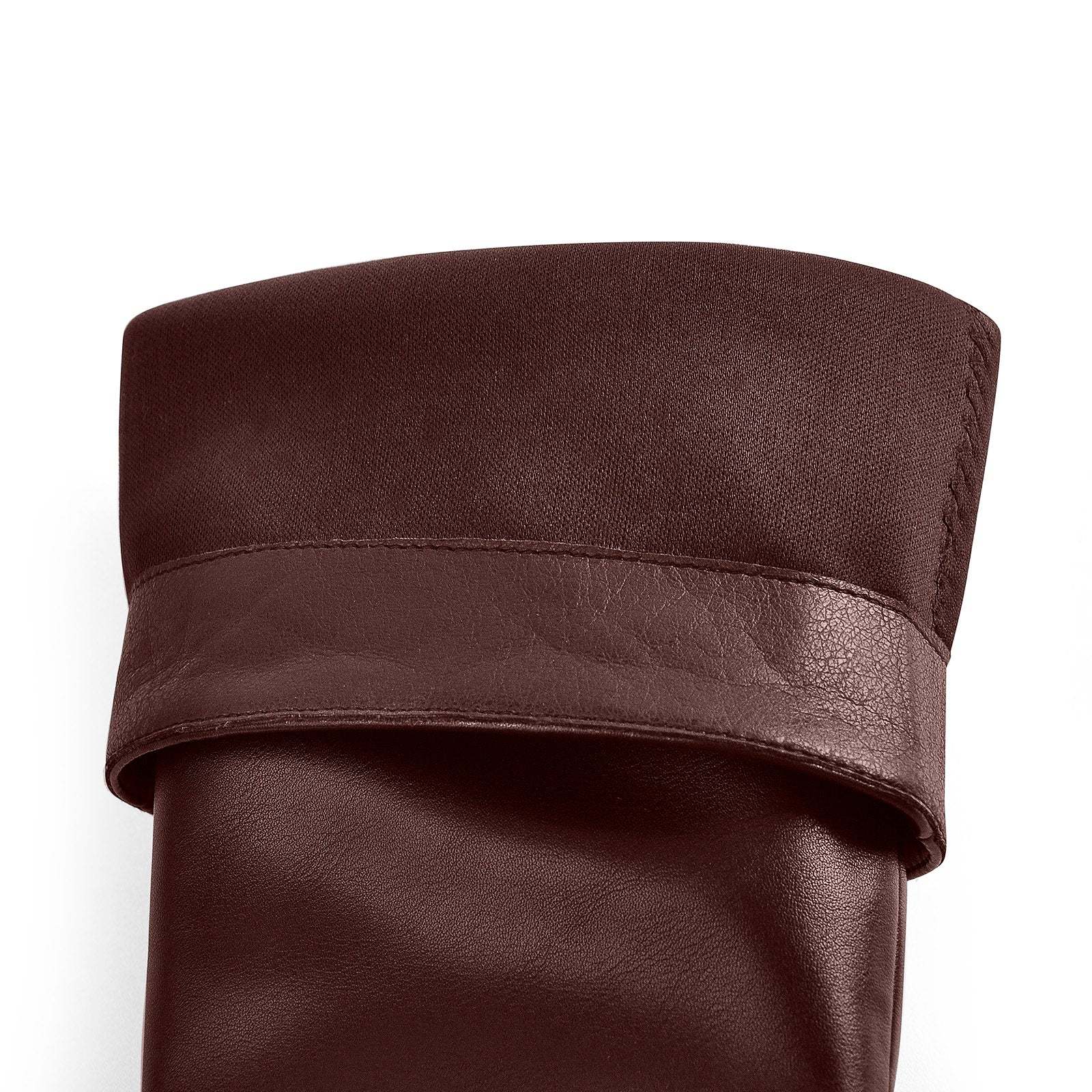 Plateau Langschaft Stiefel mit Blockabsatz Weitschaft