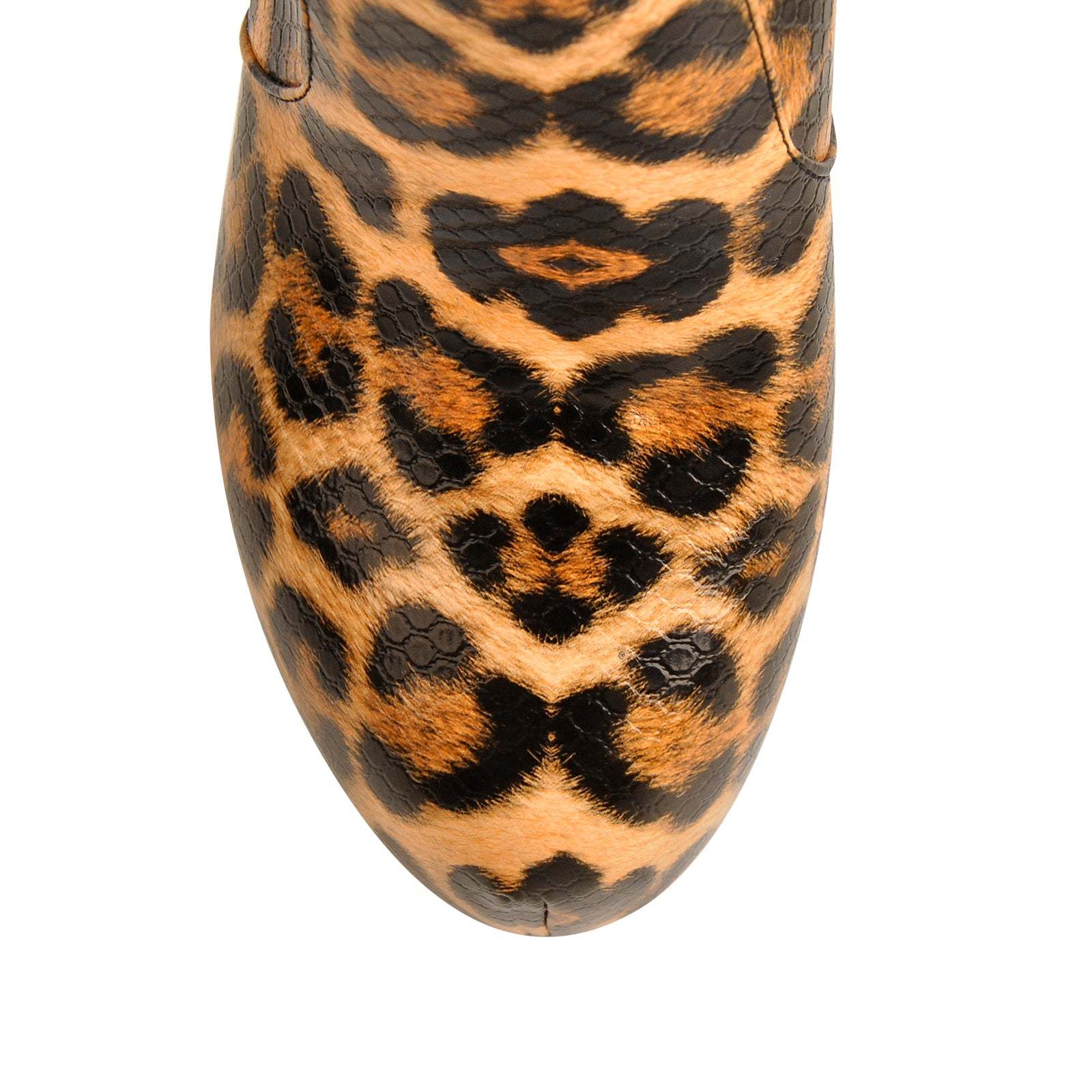 Plateau Langschaft Stiefel mit Blockabsatz Weitschaft