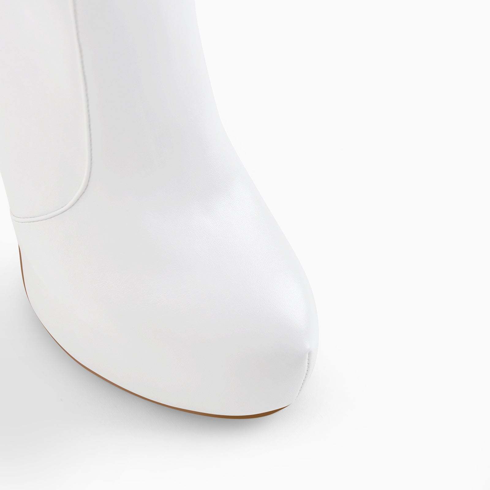 Plateau Langschaft Stiefel mit Blockabsatz Weitschaft