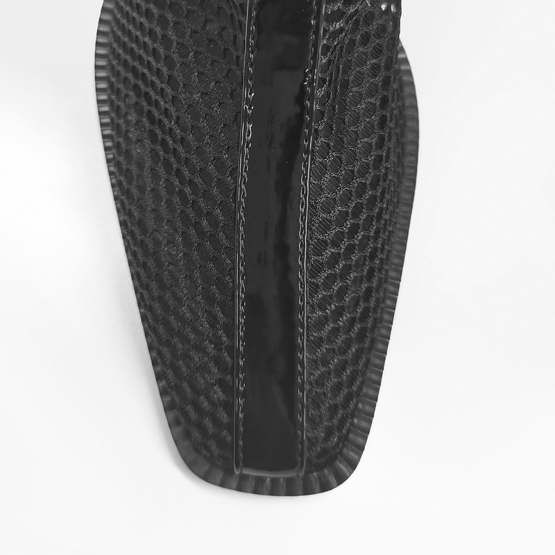 Quadratische Zehenpartie Blockabsatz atmungsaktiv Flecht Langschaftstiefel