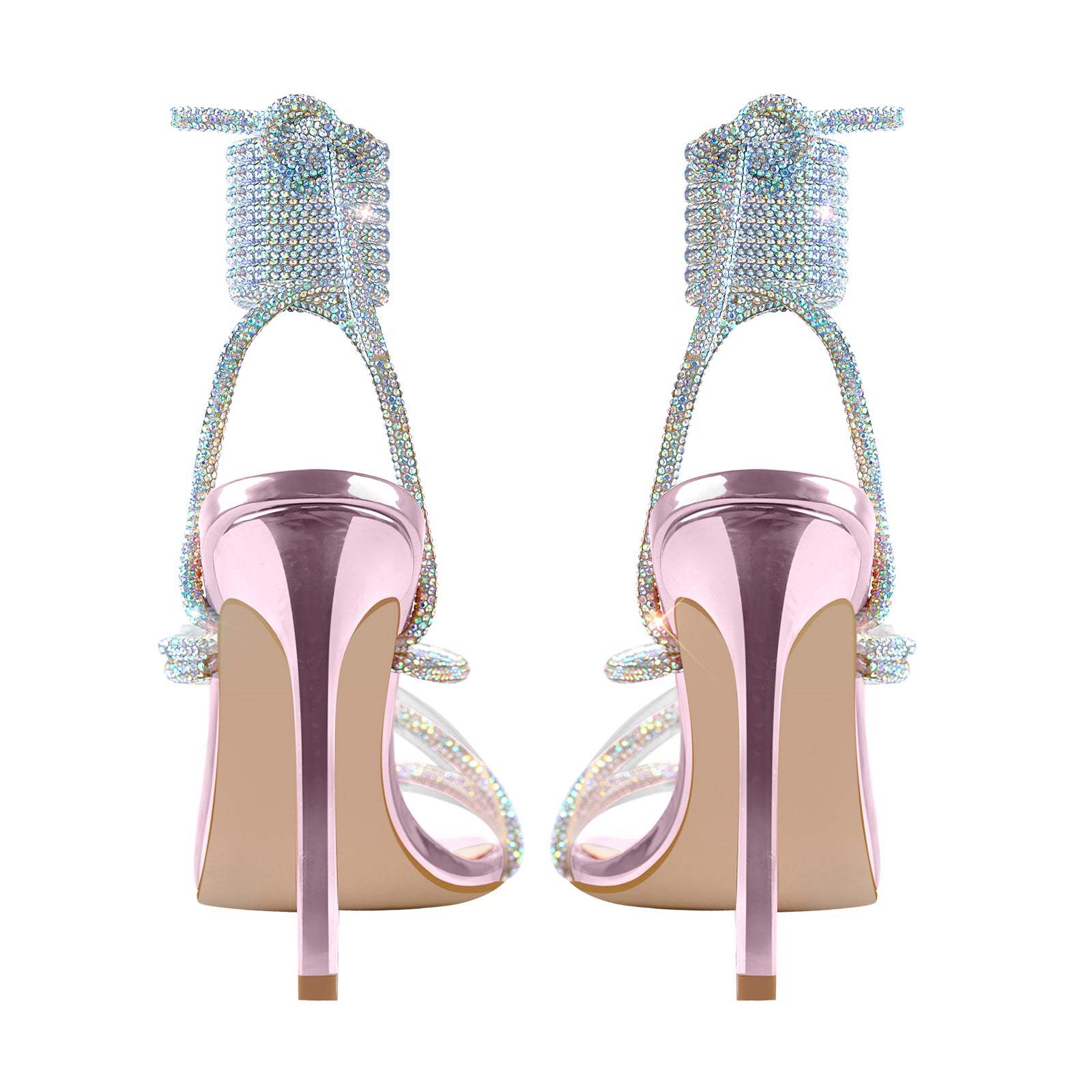 Römische Sandalen mit Absatz High Heels Strassstein Abendschuhe