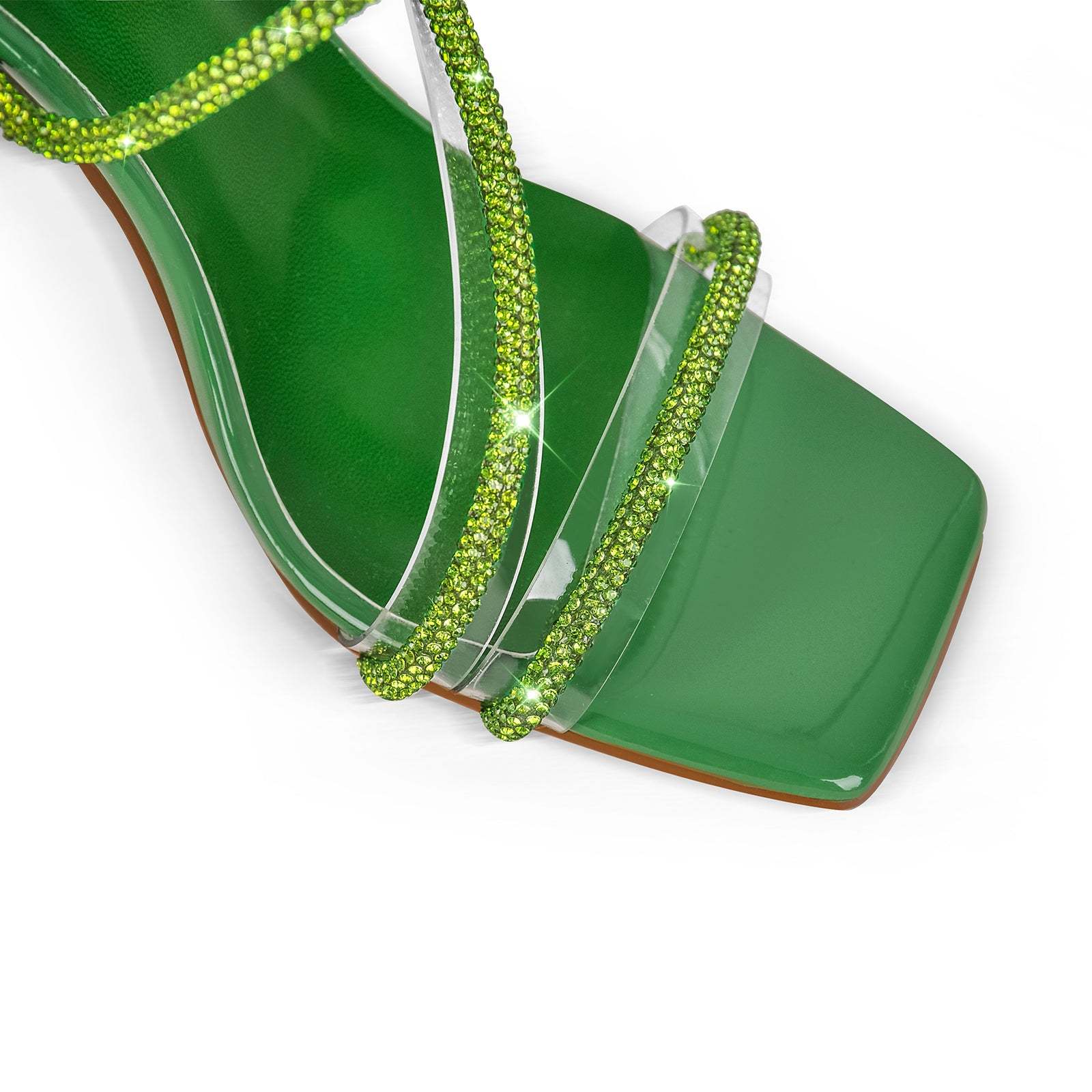 Römische Sandalen mit Absatz High Heels Strassstein Abendschuhe