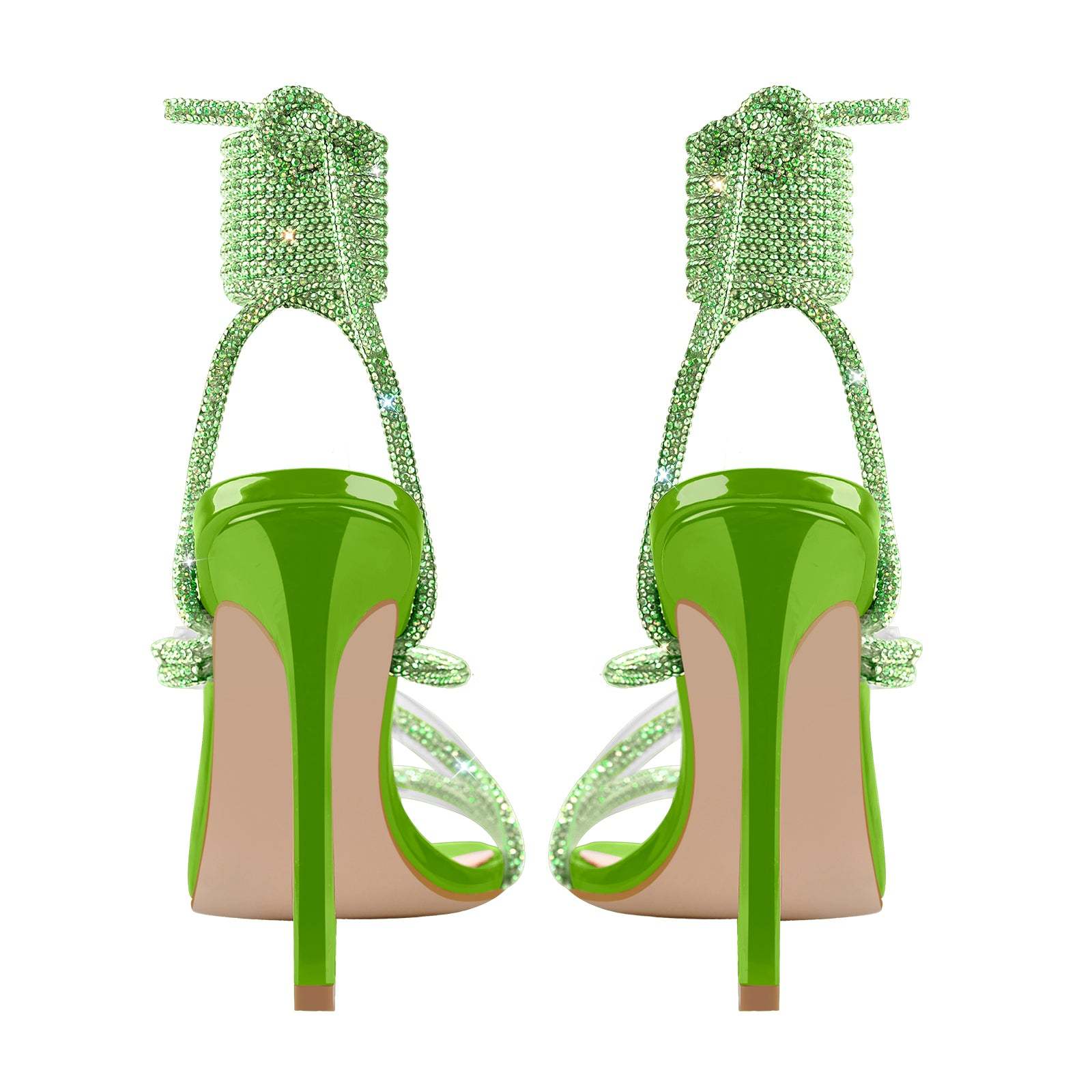 Römische Sandalen mit Absatz High Heels Strassstein Abendschuhe