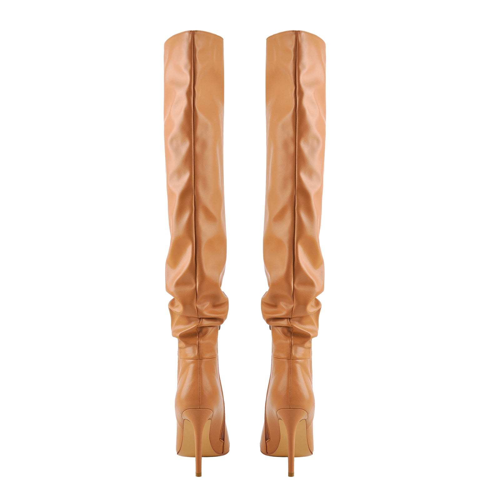 Slouchy Stiefel Overknee Langschaft Weitschaft Stiefel Gefütterte Absatzstiefel