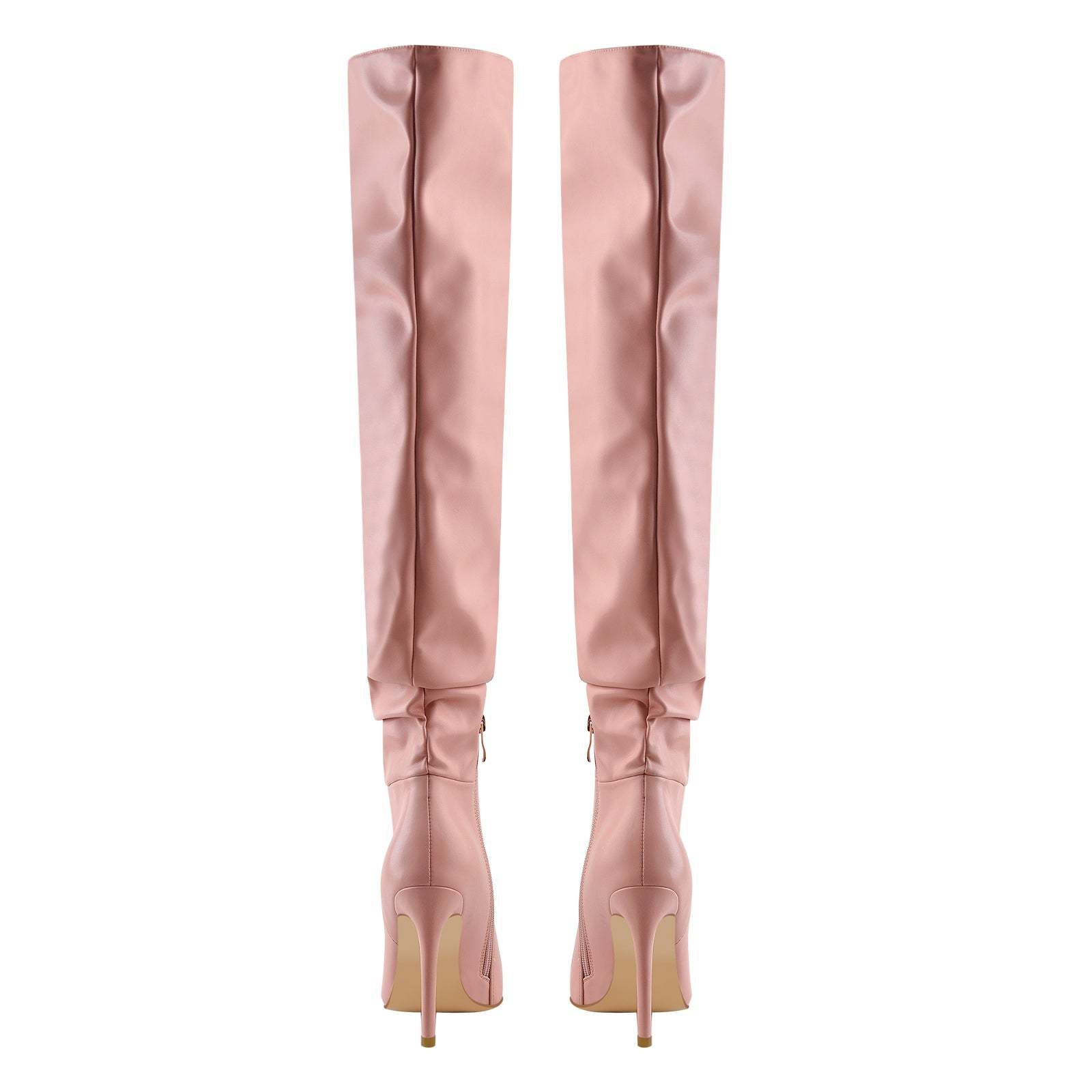 Slouchy Stiefel Overknee Langschaft Weitschaft Stiefel Gefütterte Absatzstiefel