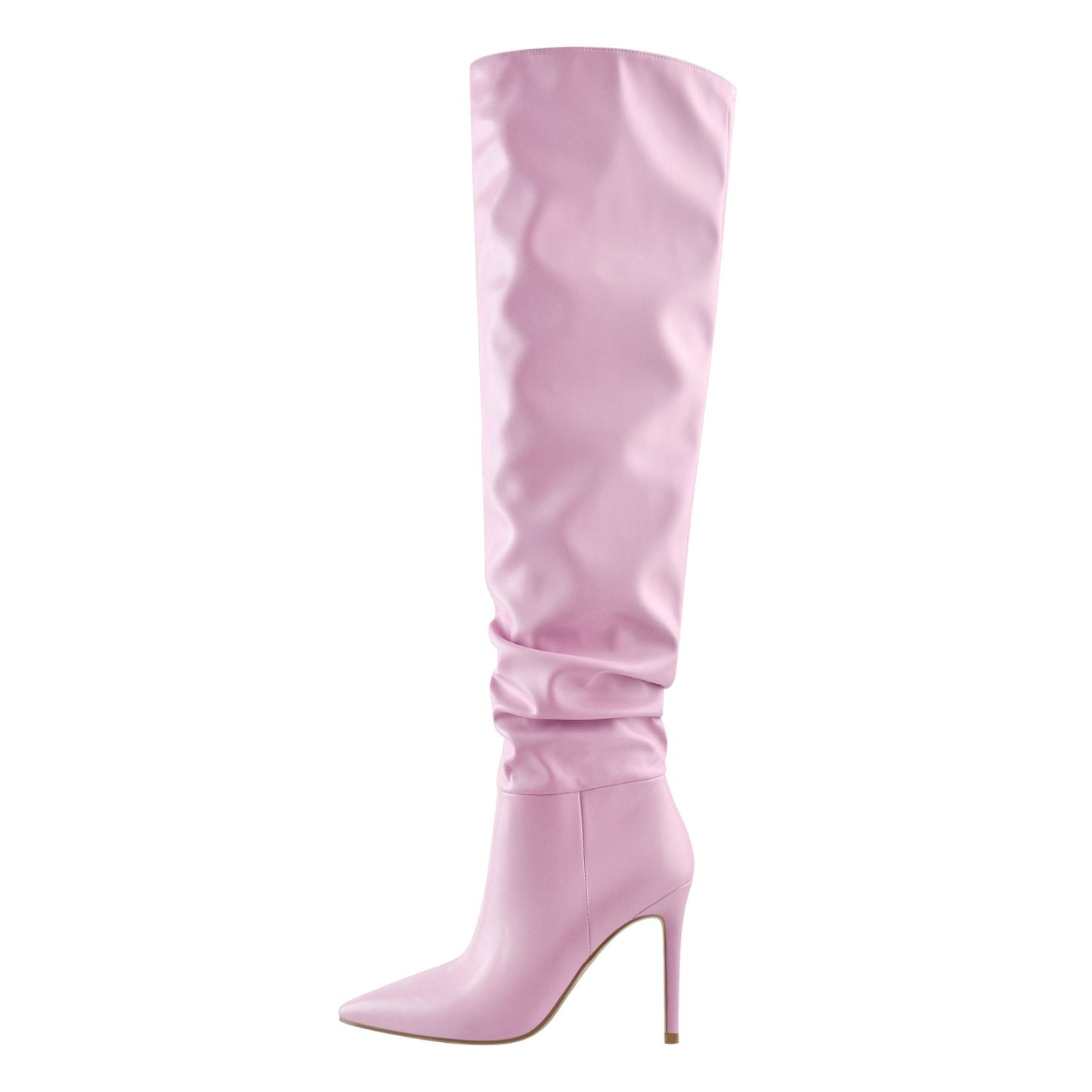 Slouchy Stiefel Overknee Langschaft Weitschaft Stiefel Gefütterte Absatzstiefel