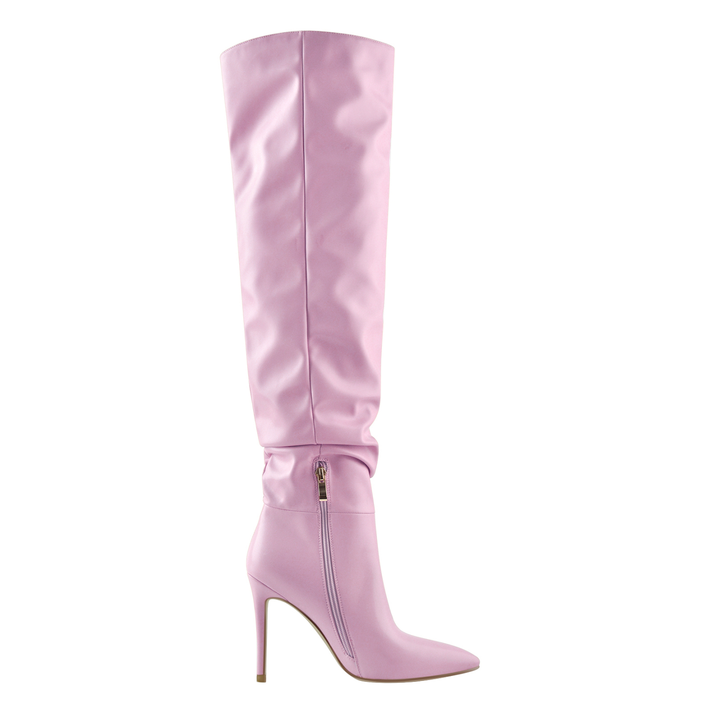Slouchy Stiefel Overknee Langschaft Weitschaft Stiefel Gefütterte Absatzstiefel